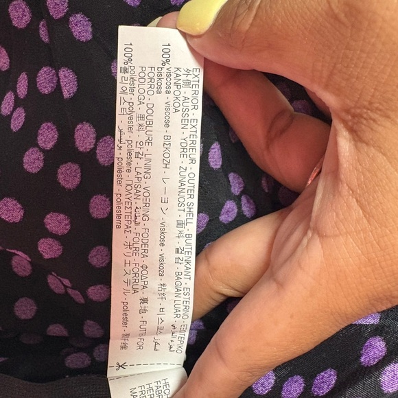 Zara Purple Sheath Dress with Plunge Neckline and Long Sleeves - Picture 10 of 10